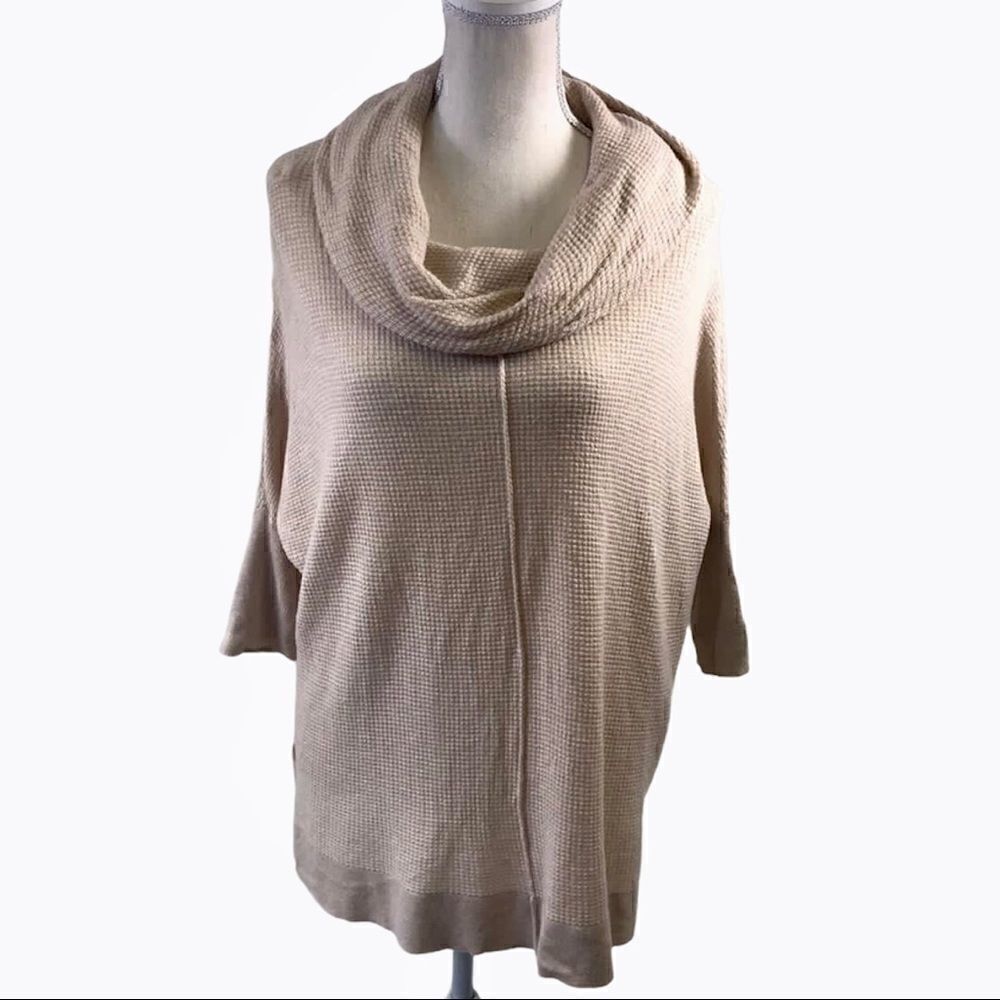 Fielel Flower Ivory Cowlneck Pullover Size S